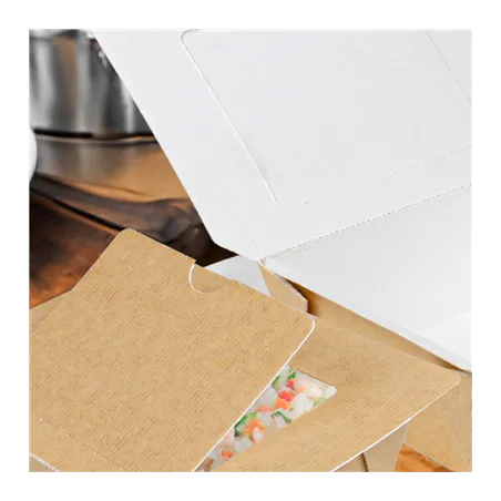 BARQUETTES À COUVERCLES THERMO-SCELLÉS THEPACK 505 ML 16,1x12,9x4,3 CM NATUREL CARTON NANO-MICRO + PE + OPP (400 UNITÉ)